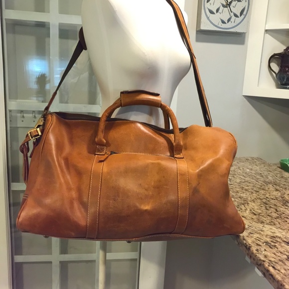 Leather Rustic Town Rugged  unisex travel bag - Picture 3 of 16